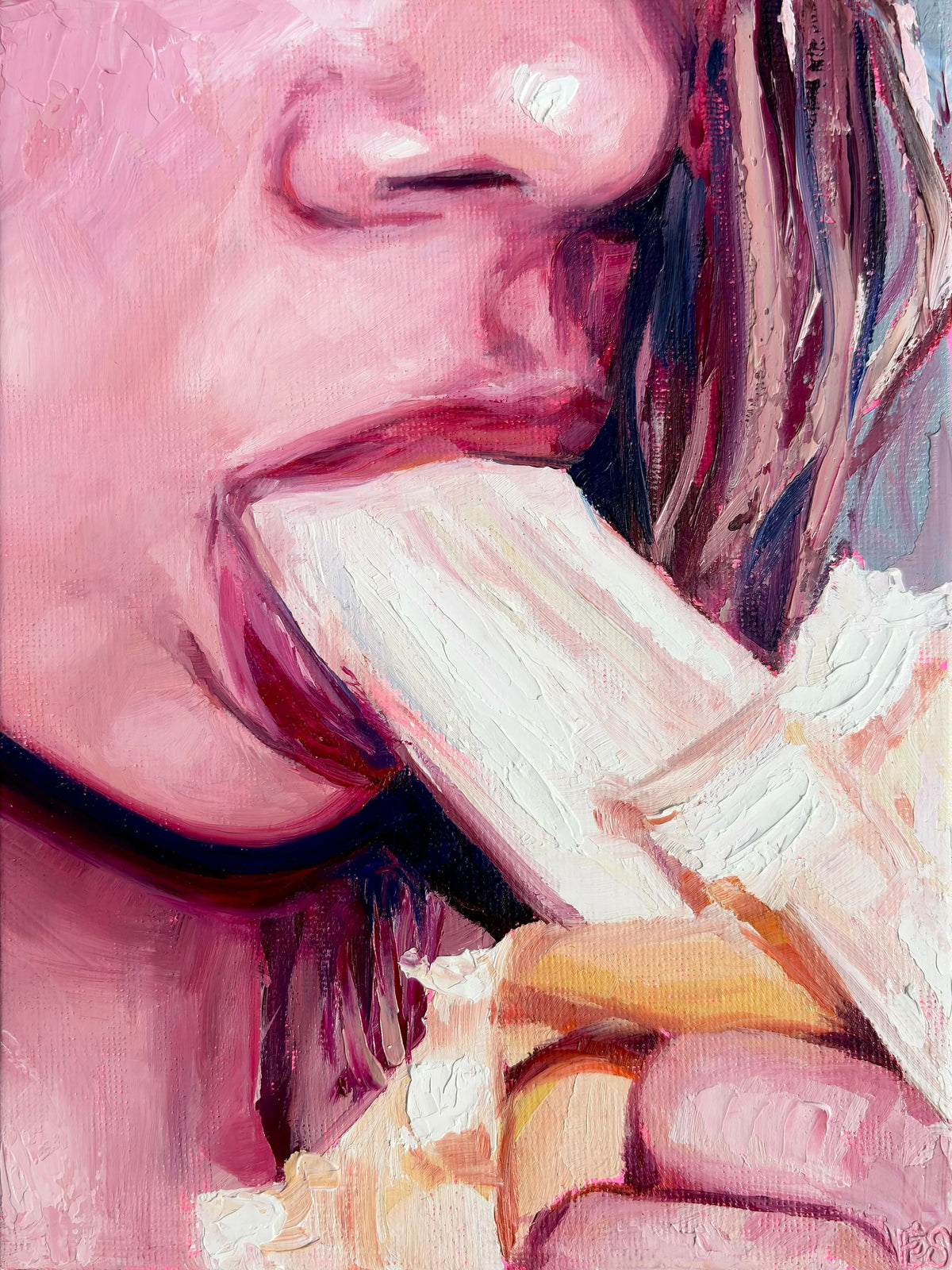eating a banana