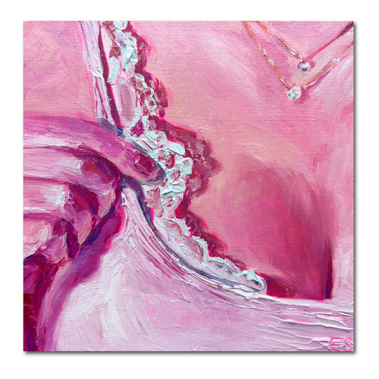 Lacy Bra Peeking Out — Fine Art Print