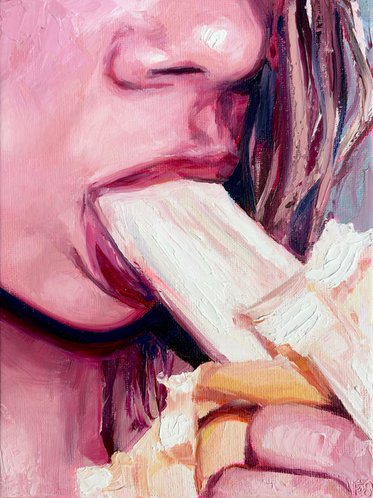 eating a banana