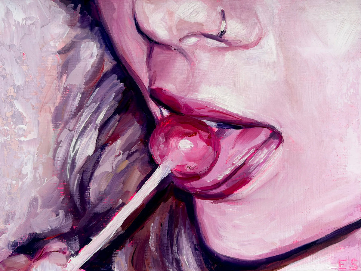 eating a lollipop