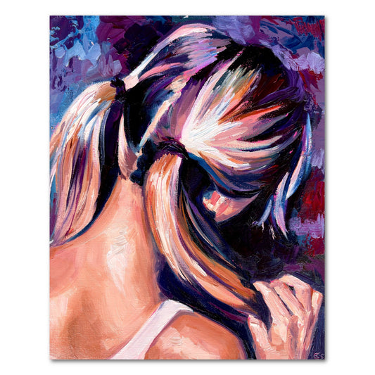 wearing pigtails — Fine Art Print